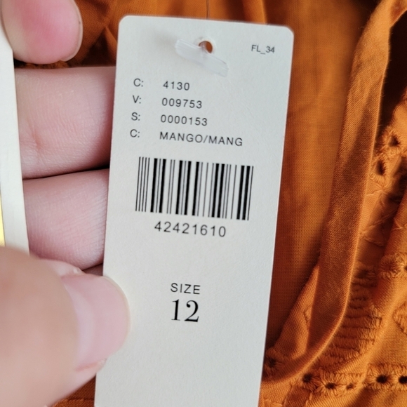 Shoshanna Marta Tunic Dress in Mango size 12 NWT - Picture 7 of 9